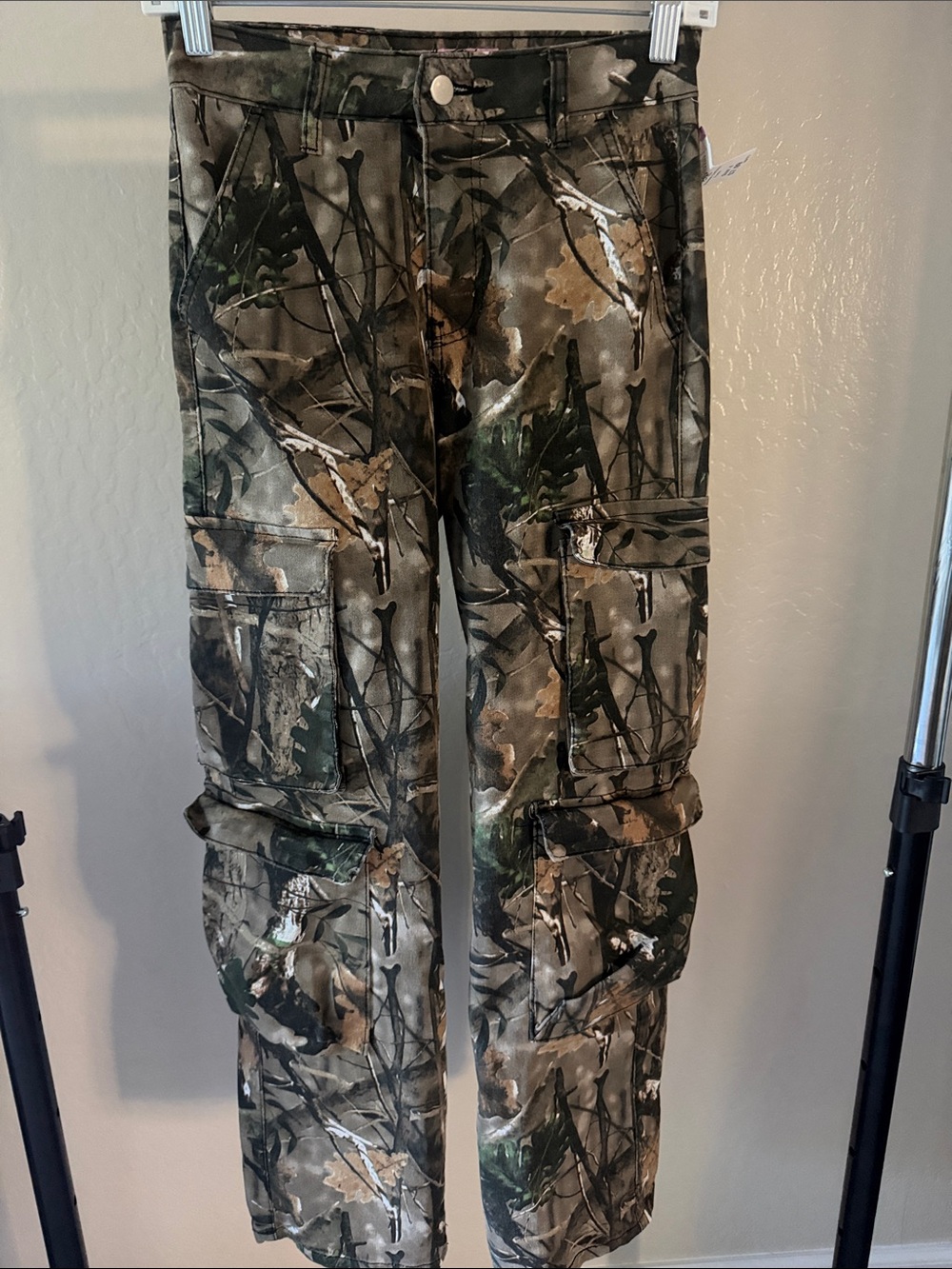 Sweet Stich Real Tree Camo Cargo Pants Corpcore Y2K Streetwear Size S